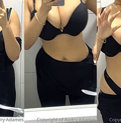 latina thicc babe AudryAdames undressing in the bathroom