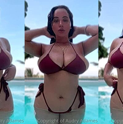 AudryAdames new bikini pool teasing