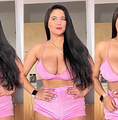 AudryAdames dancing in her ping outfit