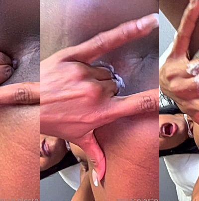 horny babe Anna Celeste pussy spreading close-up