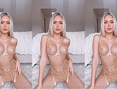 Mila Solana teasing her naked body in her sexy lingerie