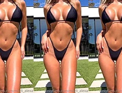 Mila Solana teasing her sexy bikini body