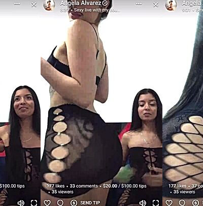 Angela Alvarez two hot babes teasing their hot body on livestream