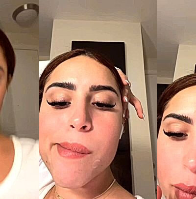 Angela Alvarez showing off her sexy lips