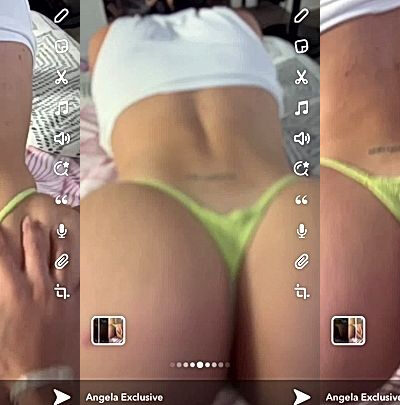 Angela Alvarez teasing her big booty in g-string during livestream