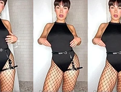 Salome Munoz teasing her hot body in her fishnet stockings