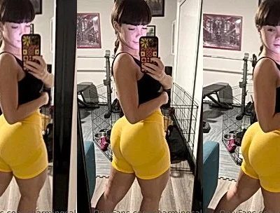 hot Belgian babe Salome Munoz teasing her big ass in the mirror video leaked