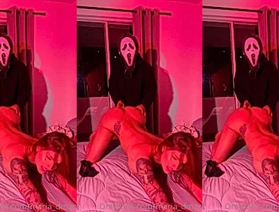 Maria Del Mar getting her big ass spanked by ghostface