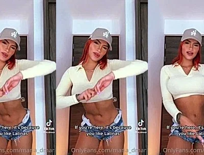 tiktok girl Maria Del Mar twerking her big ass