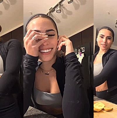 Angela Alvarez nude teasing her hot body in the kitchen