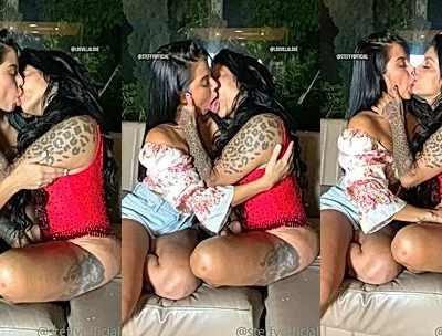 Steffy moreno two horny lesbian sluts kissing