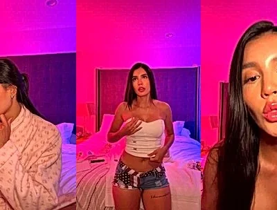 Hanna Miller teasing her naked body and vaping