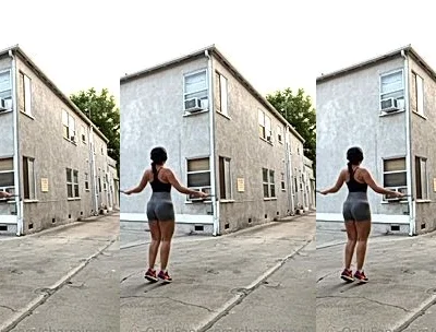 Salome Munoz skipping and teasing her big ass