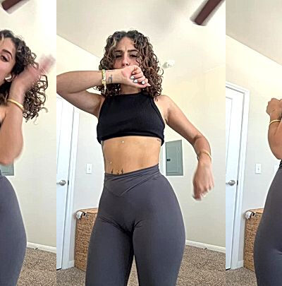 Angela Alvarez showing off her big booty in her yoga pants