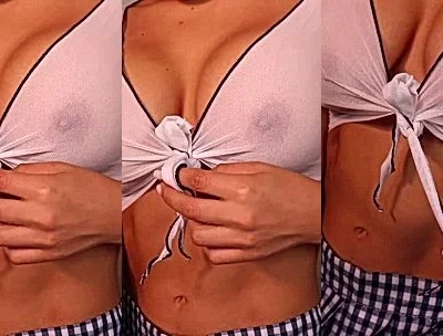 Steffy moreno teasing in her see-through white dress