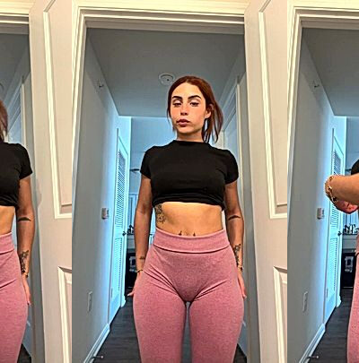 sexy Latina Angela Alvarez showing off her big booty in her yoga pants
