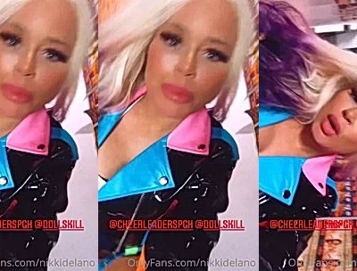 Nikki Delano showing off her big tits in public