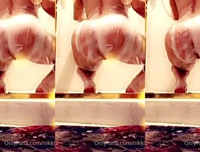 Nikki Delano twerking her soapy naked big ass