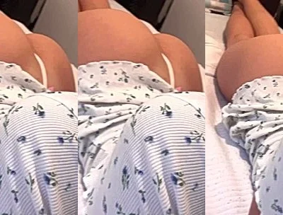 Giulia Rosa teasing her big butt in bed