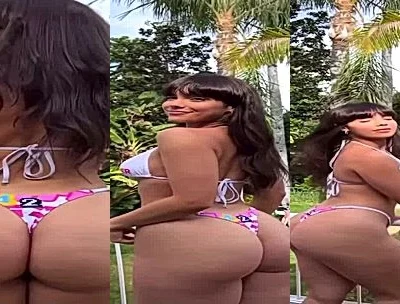 Salome Munoz teasing her thicc ass in her bikini