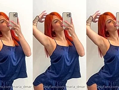 Maria Del Mar teasing her sexy body in the bathroom mirror Sexy