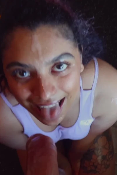 Thestartofus getting her face covered with hot cum