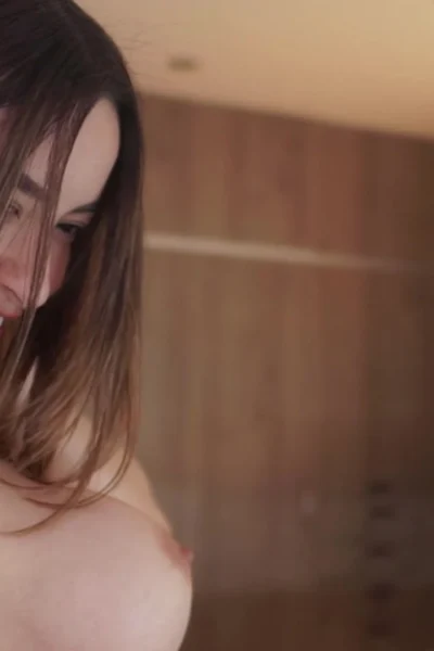 Eimigirl licking her naked armpits and teasing her perky tits