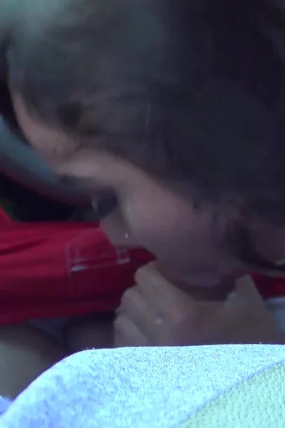 Karlee Grey sucking her big cock in the car and getting pounded in the bedroom