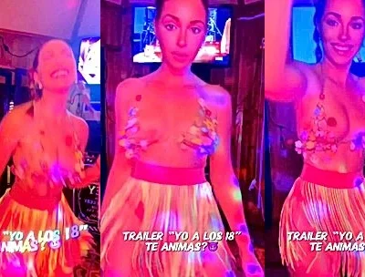 Nicole Block showing off her sexy short skirt at the club