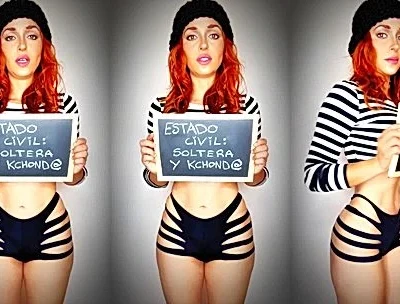 Nicole Block teasing in her jail outfit