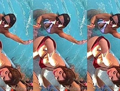 DanyanCat two hot chicks playing in the pool