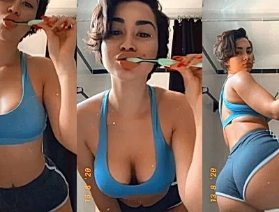 LupuWellness teasing her hot body in gym outfit