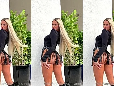 Agusanon teasing her big booty in her black boots