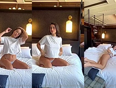 LupuWellness teasing her sexy body in the bedroom