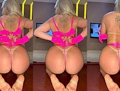 Isadora Vale showing off her sexy pink lingerie