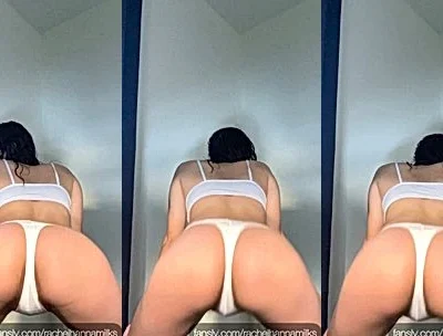 pregnant babe Rachel Hanna teasing her sexy booty under the sunlight