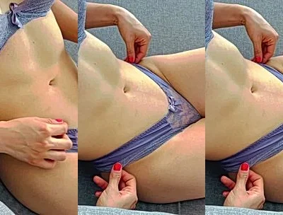 Eimigirl showing off her sexy purple lingerie