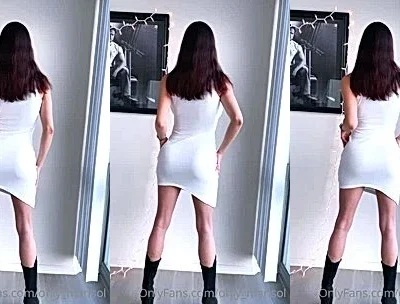 Marisol Yotta teasing her big booty in her white dress