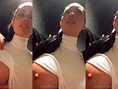 Marisol Yotta flashing her big tits in public