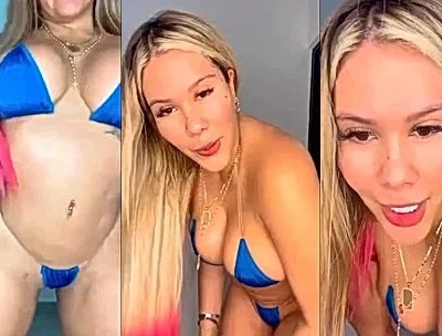 Dezii Gonzalez teasing her blue bikini
