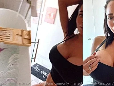 Marisol Yotta teasing her big tits in the bathtub