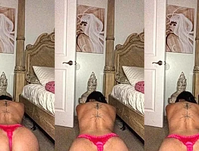 Emily Cheree teasing her big booty in pink lingerie