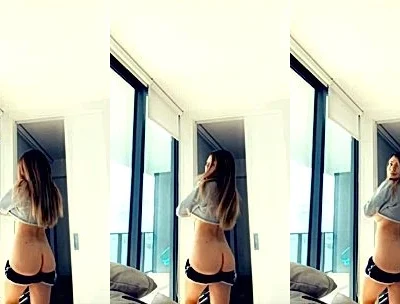 Danielley Ayalaa teasing her big ass in the living room