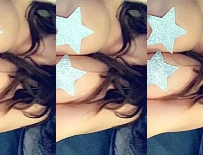 Danielley Ayalaa teasing her big tits in with star nipple pasties