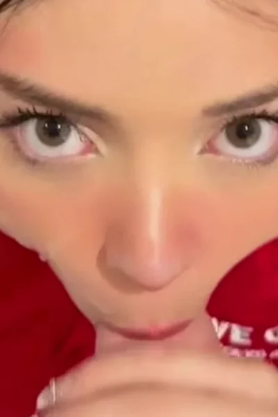 Katiana Kay looking at you while sucking your hard dick