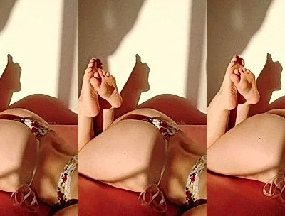 sexy Latina chick Defiantpanda teasing her big booty lying in bed