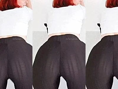 Defiantpanda teasing her big booty in tight leggings